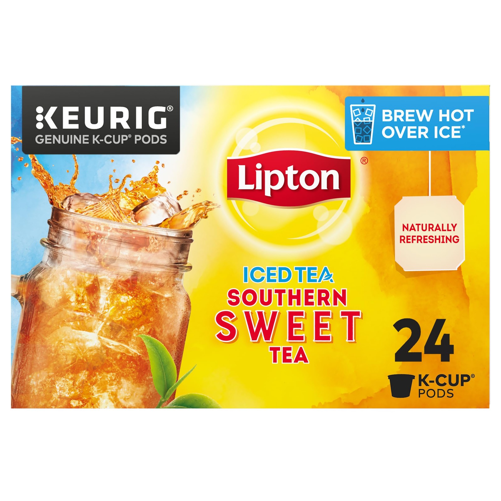 Lipton Iced Tea K-Cups, Southern Sweet Black Tea, 24 24 Count (Pack of 1)