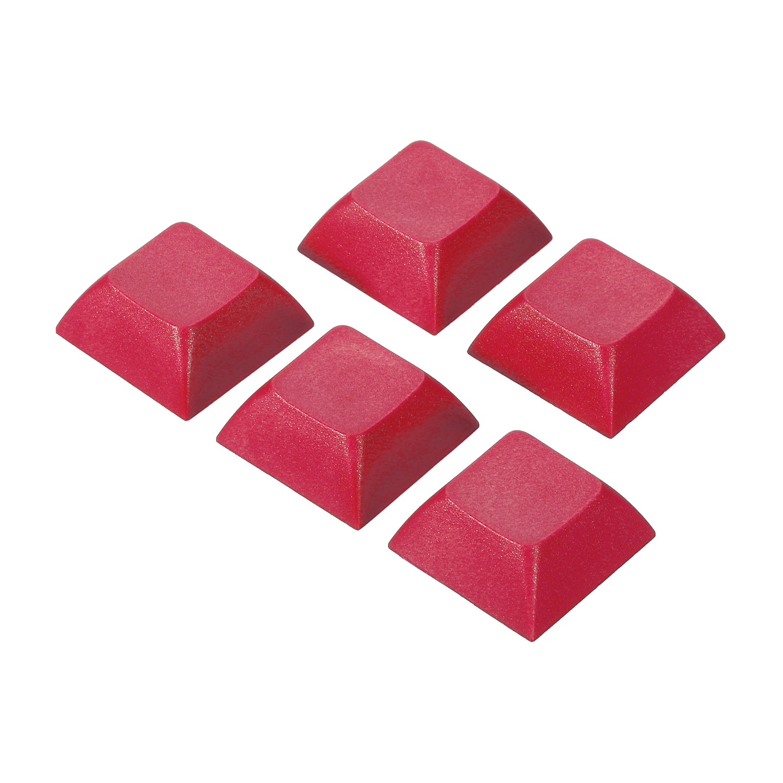 1U Blank Keycaps, 5 Pack MX Keyboard Replacement Universal PBT Mechanical, Red