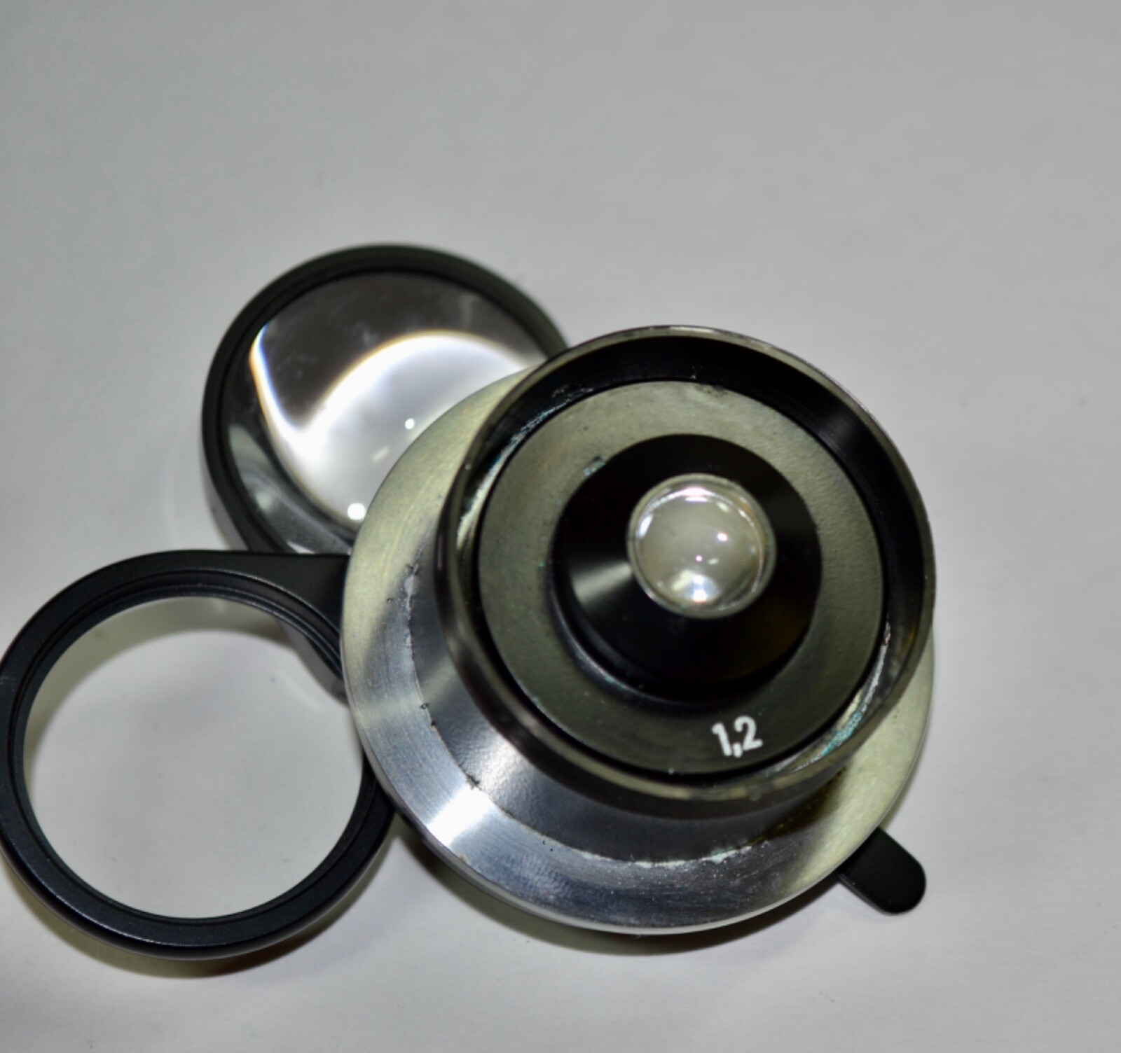 Zeiss Jena Swing-Flip Iris Aperture Condenser 1,2 Screw Base Microscope Parts