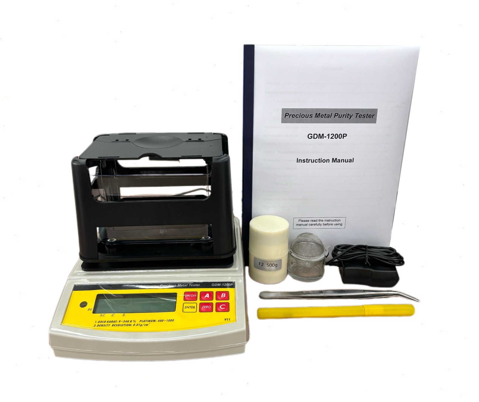 Gold Density Tester with 1200g Display K Value and Purity Percent K Value 9K~24K