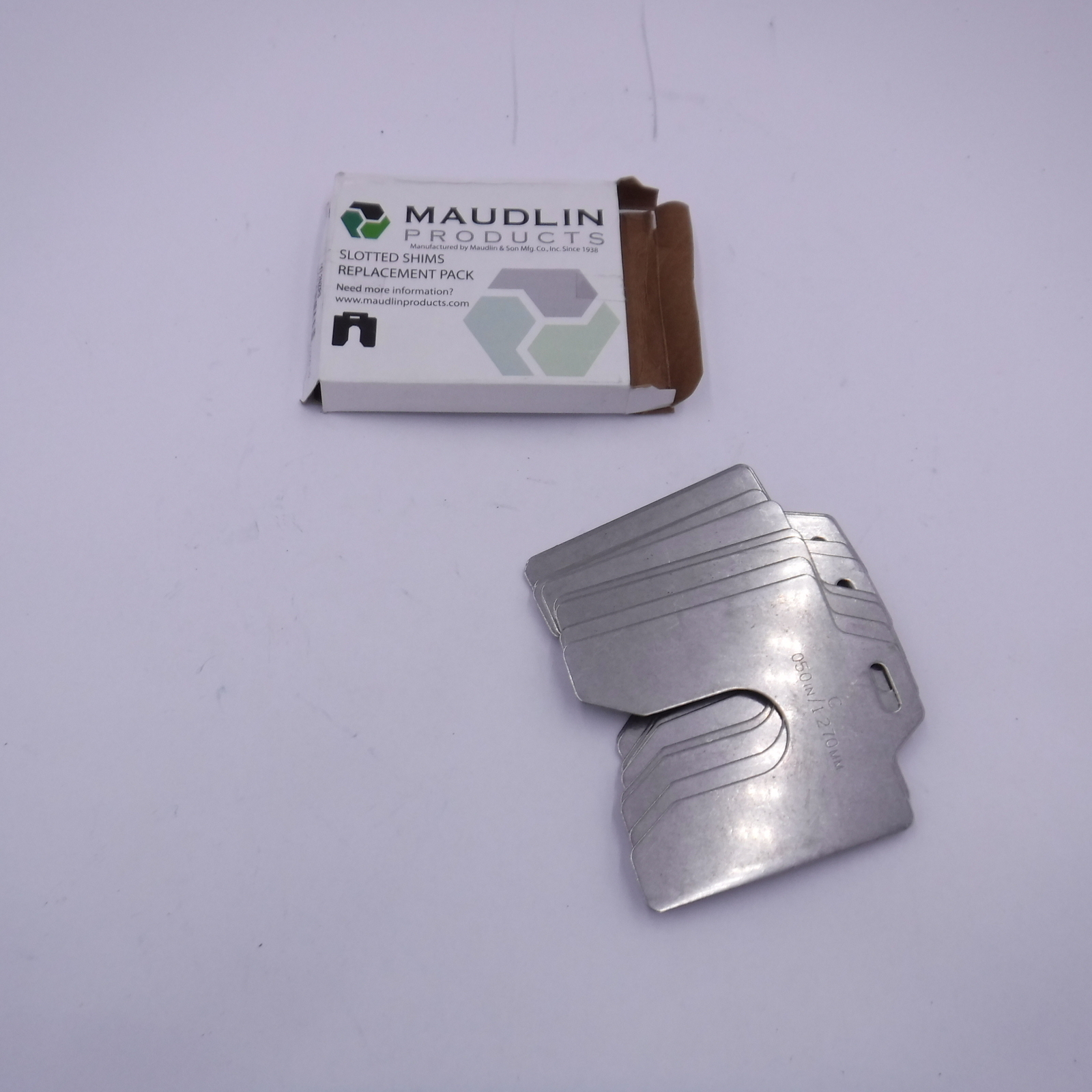Box Of 10 Maudlin Products MSC050-10 Slotted Shims C-4"X4" x .050" 2NZP8