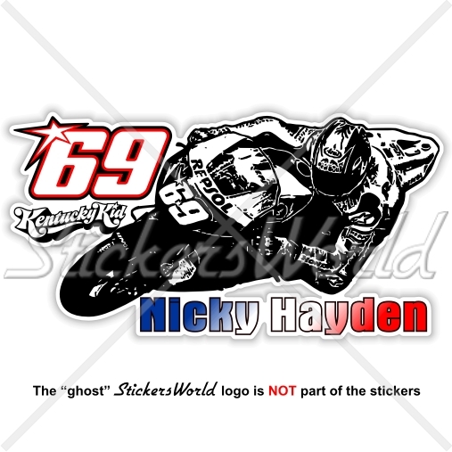 Nicky Hayden 69 Kentucky Kid MotoGP Racing 153mm Sticker Decal Pegatina