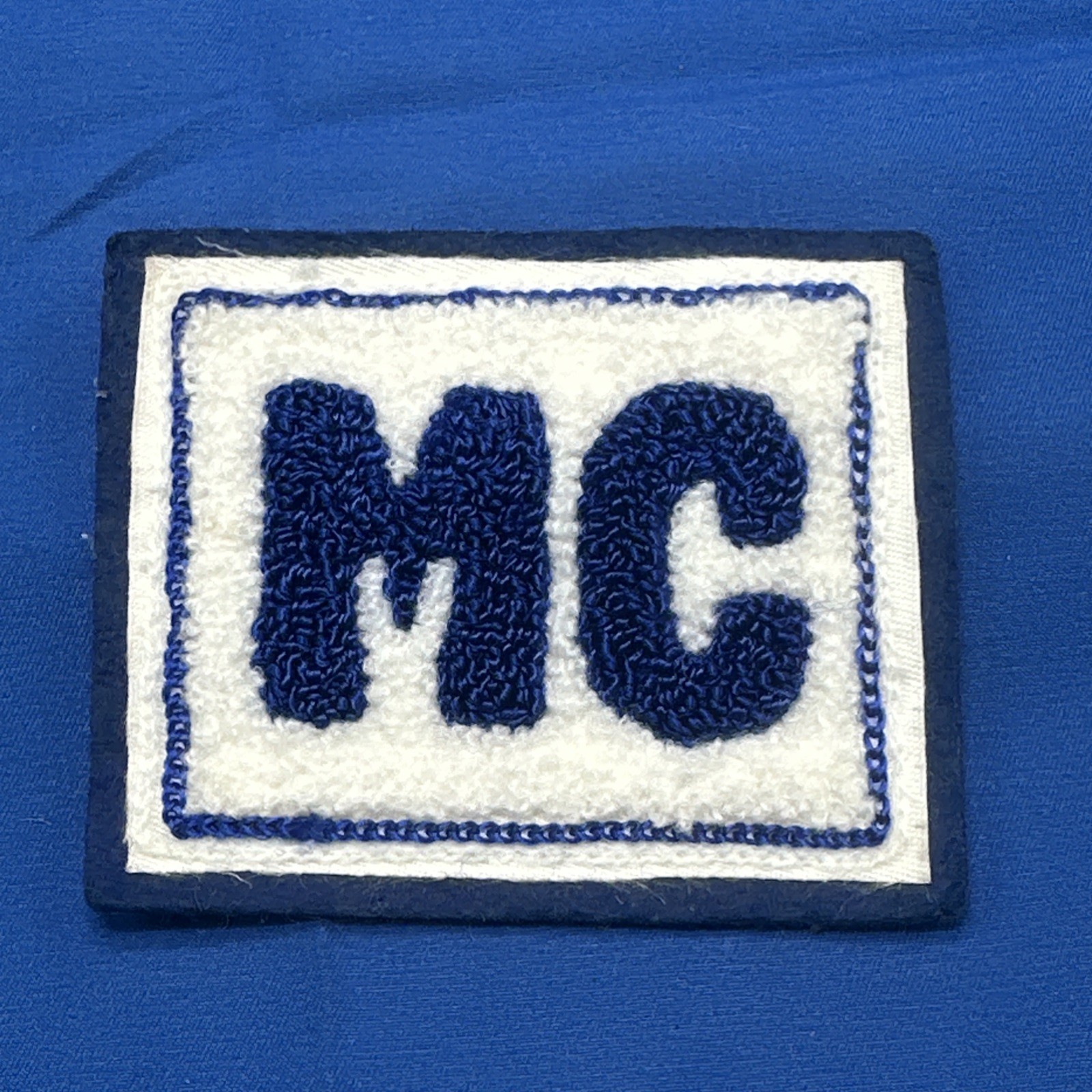 Motorcycle MC Club Patch Blue White Raised Embroidered Blue Knights Police