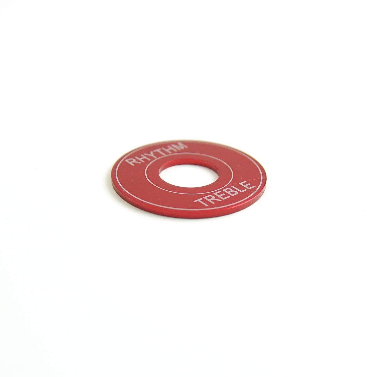 Toggle Switch washer Rhythm/Treble Ring, Aluminum/Red