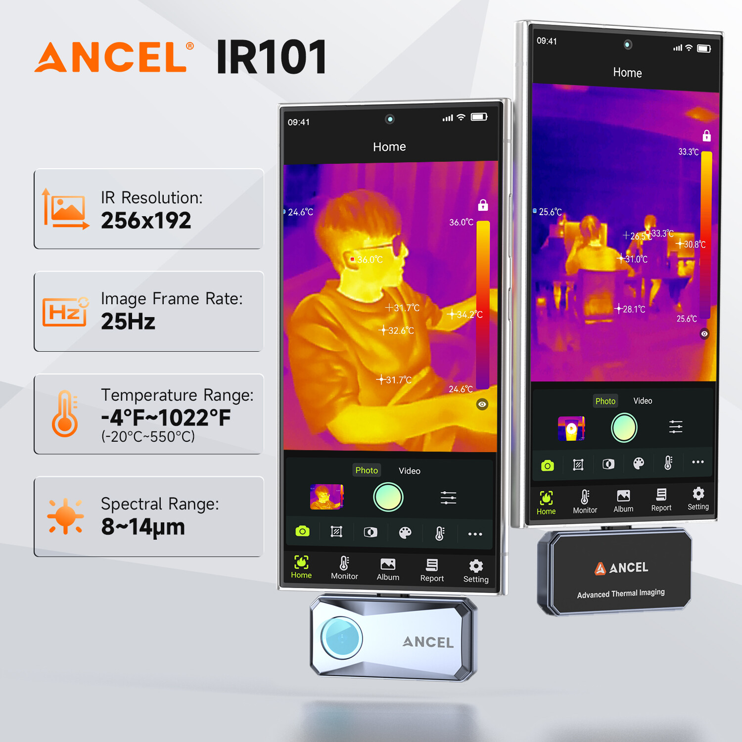 Camera Compact Thermal Imaging Camera for Tpye-C Android Tablets & PC & Phone