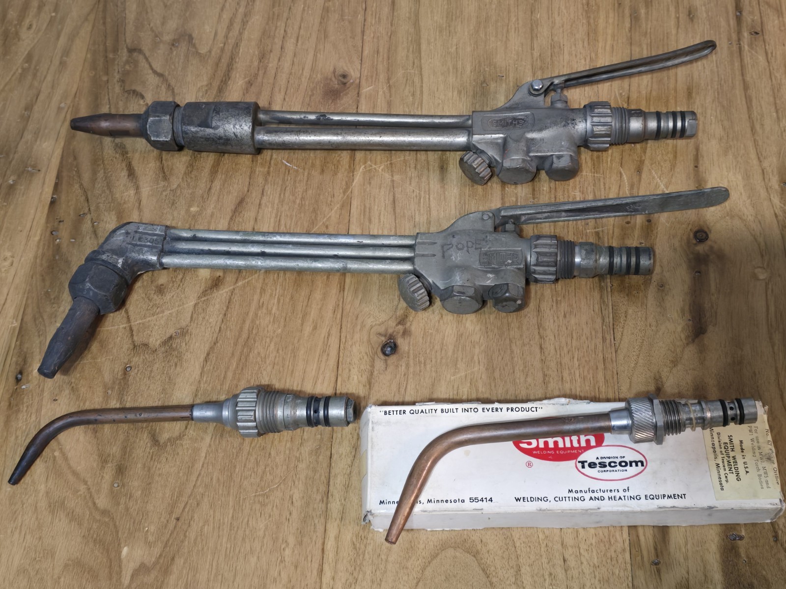 Lot Of 4 Vtg Smith's Welding & Cutting Attachments LC305 LC300 LW702 MW203