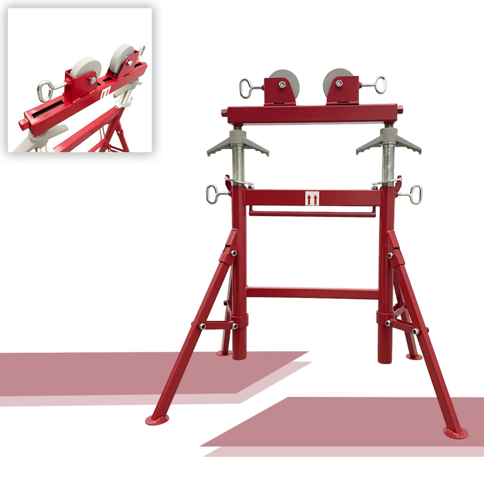 Adjustable Tube Pipe Support Clamp Welding Positioner 2500LBS Height 29"-43"