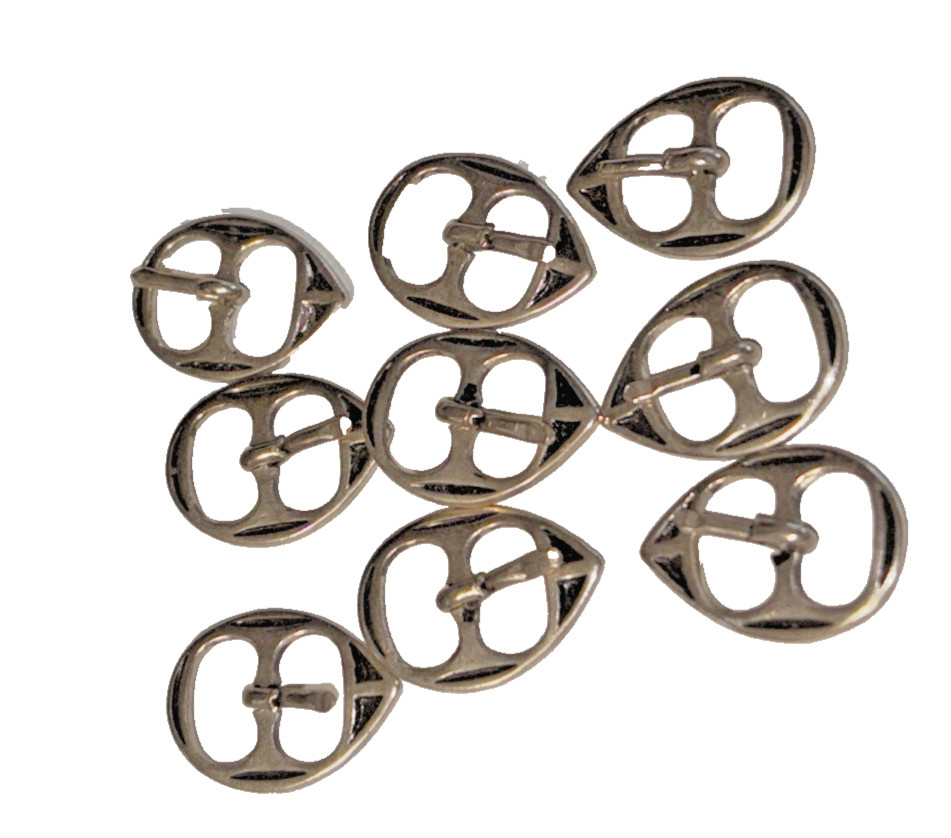 Replacement Buckles For Horse Tack Silver and Black Lot of 9 Miscellaneous READ*