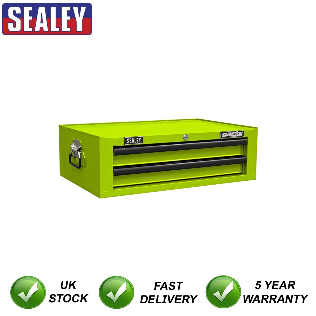 Sealey Superline PRO� Mid-Box Tool Chest 2 Drawer Green/Black AP26029THV