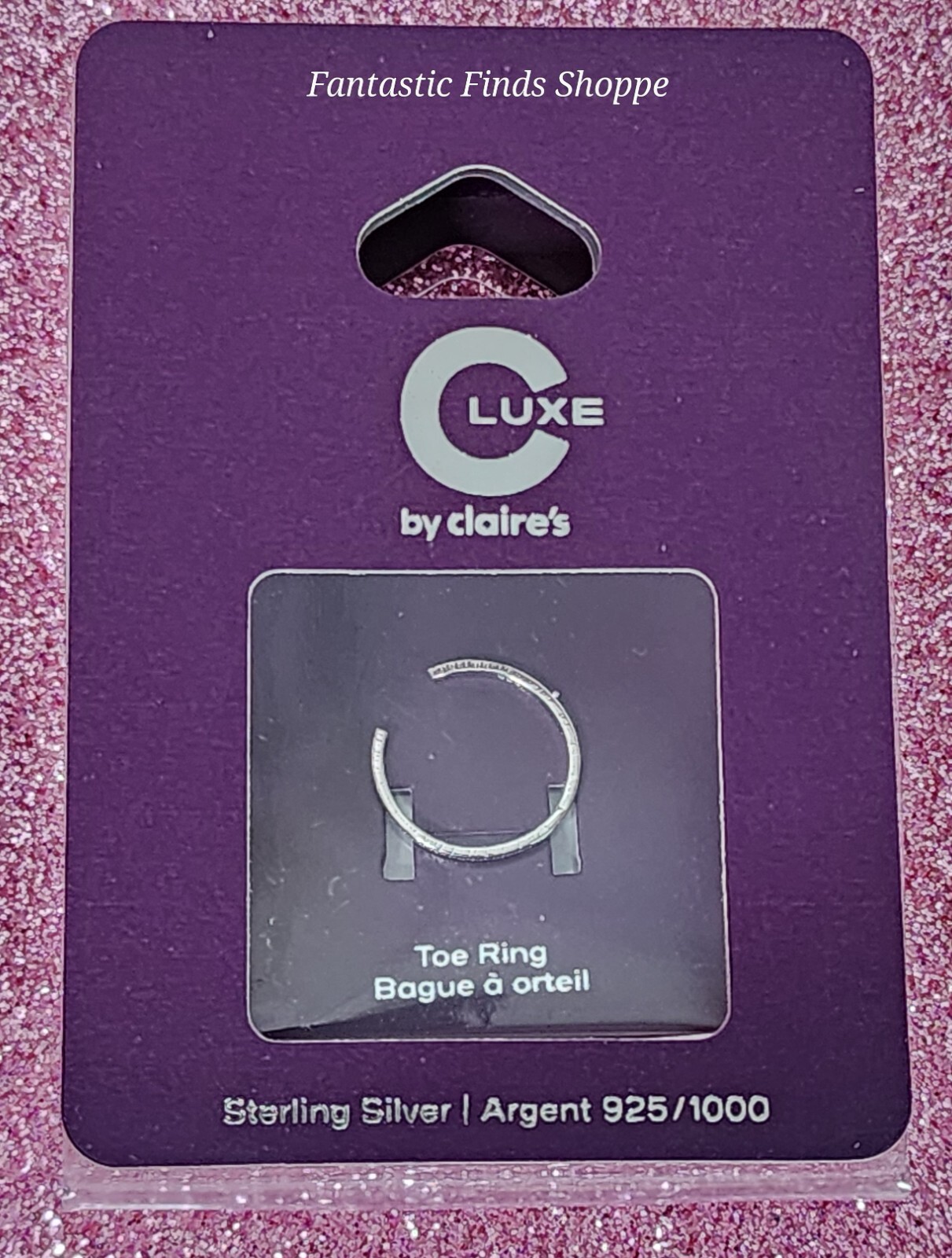 C LUXE by Claire's Silver Textured Thin Band Toe Ring