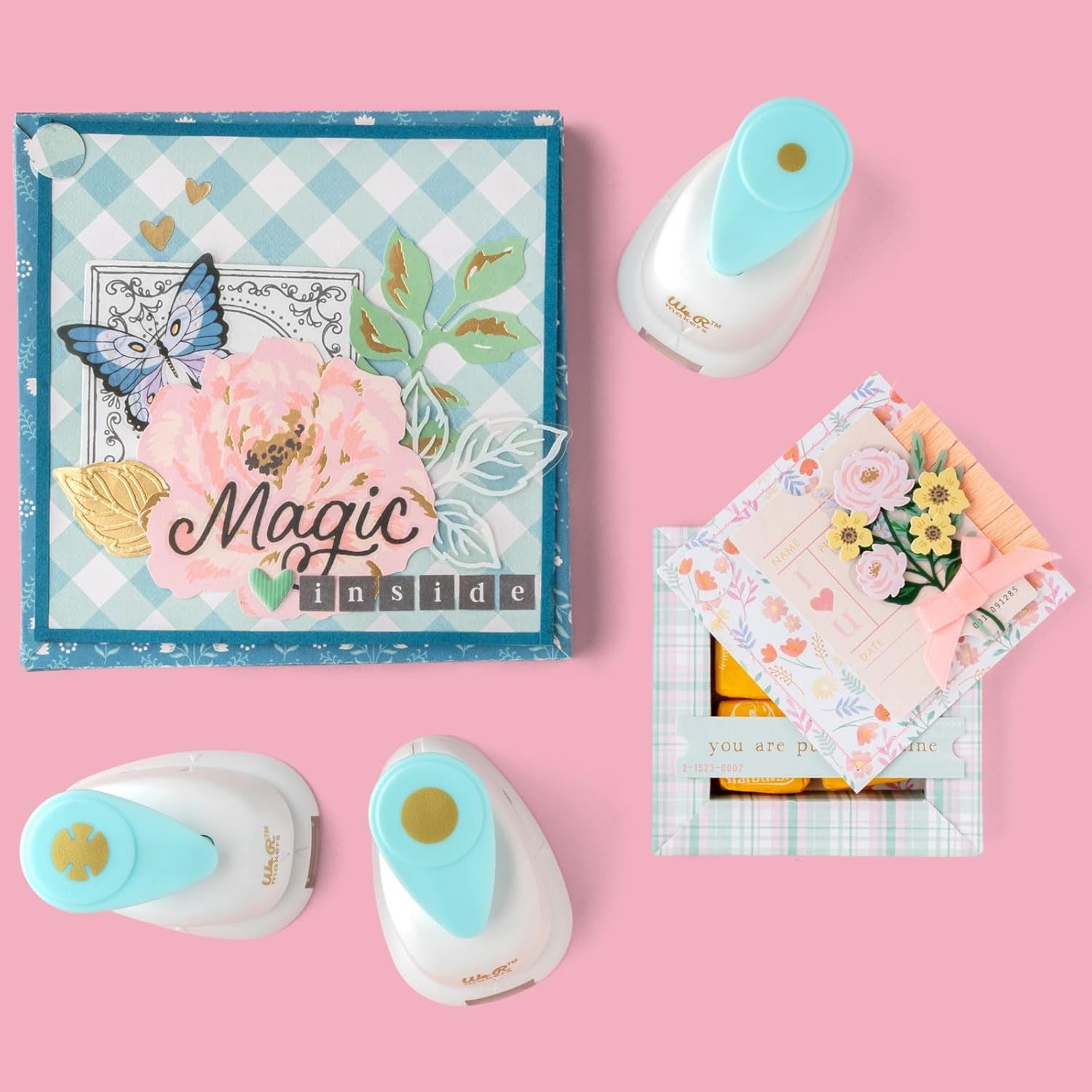 We R Makers Hinge Punch Set, Paper for Crafting, Create White/Mint