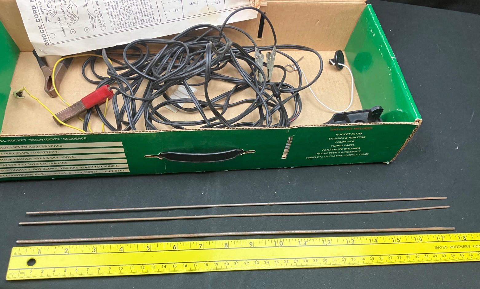 Vintage Centuri Field Box & Parts, Including Launch Controller & 3 pc Launch Rod