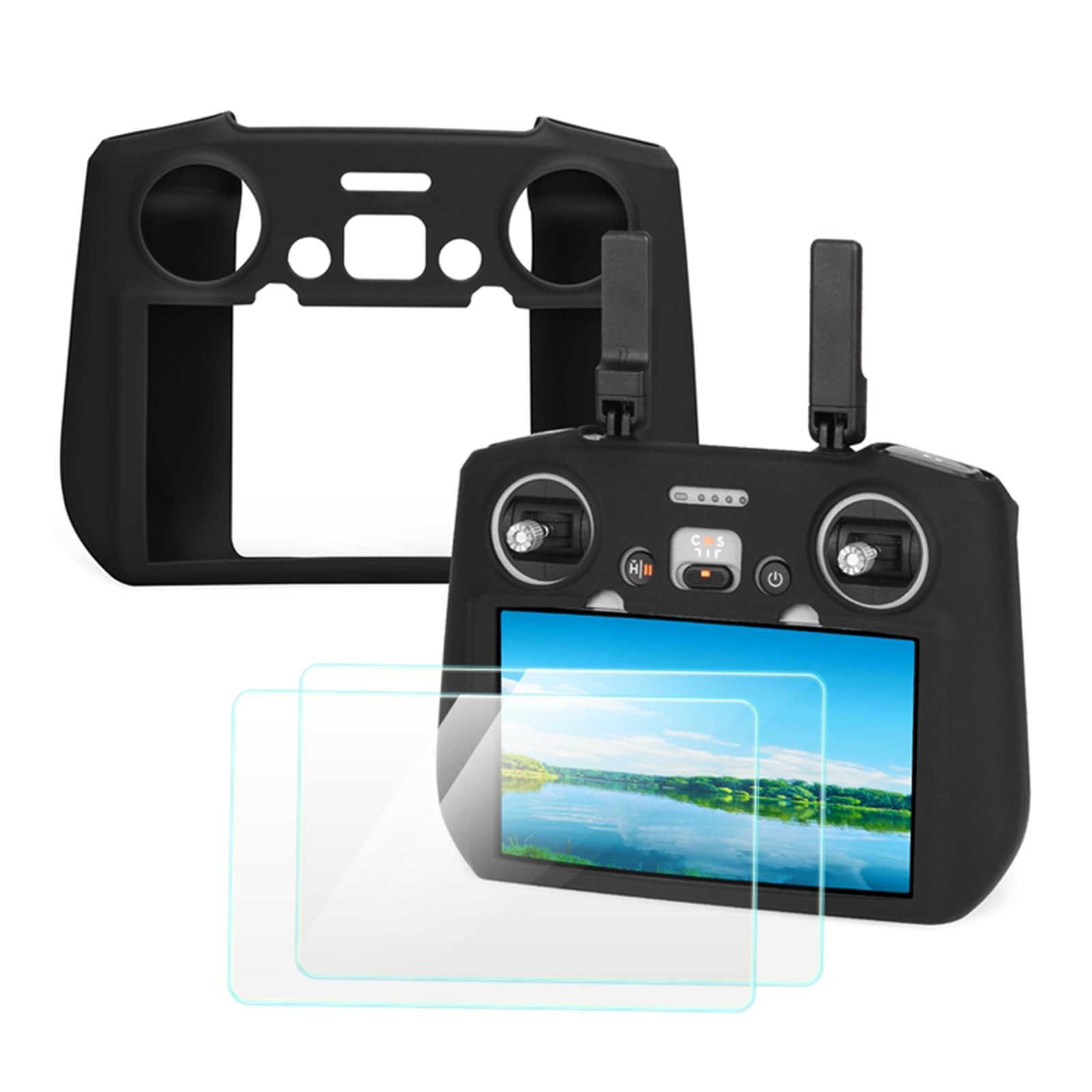 Controller Protective Silicone Case Cover+HD Screen Protector Films for DJI M...