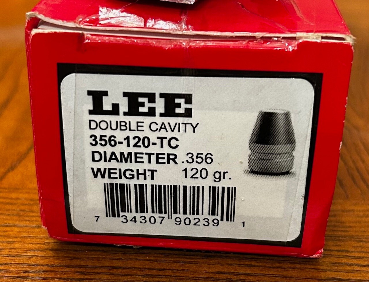 LEE 2 Cavity Bullet Mold 90239 356-120-TC, .356"/120 Gn