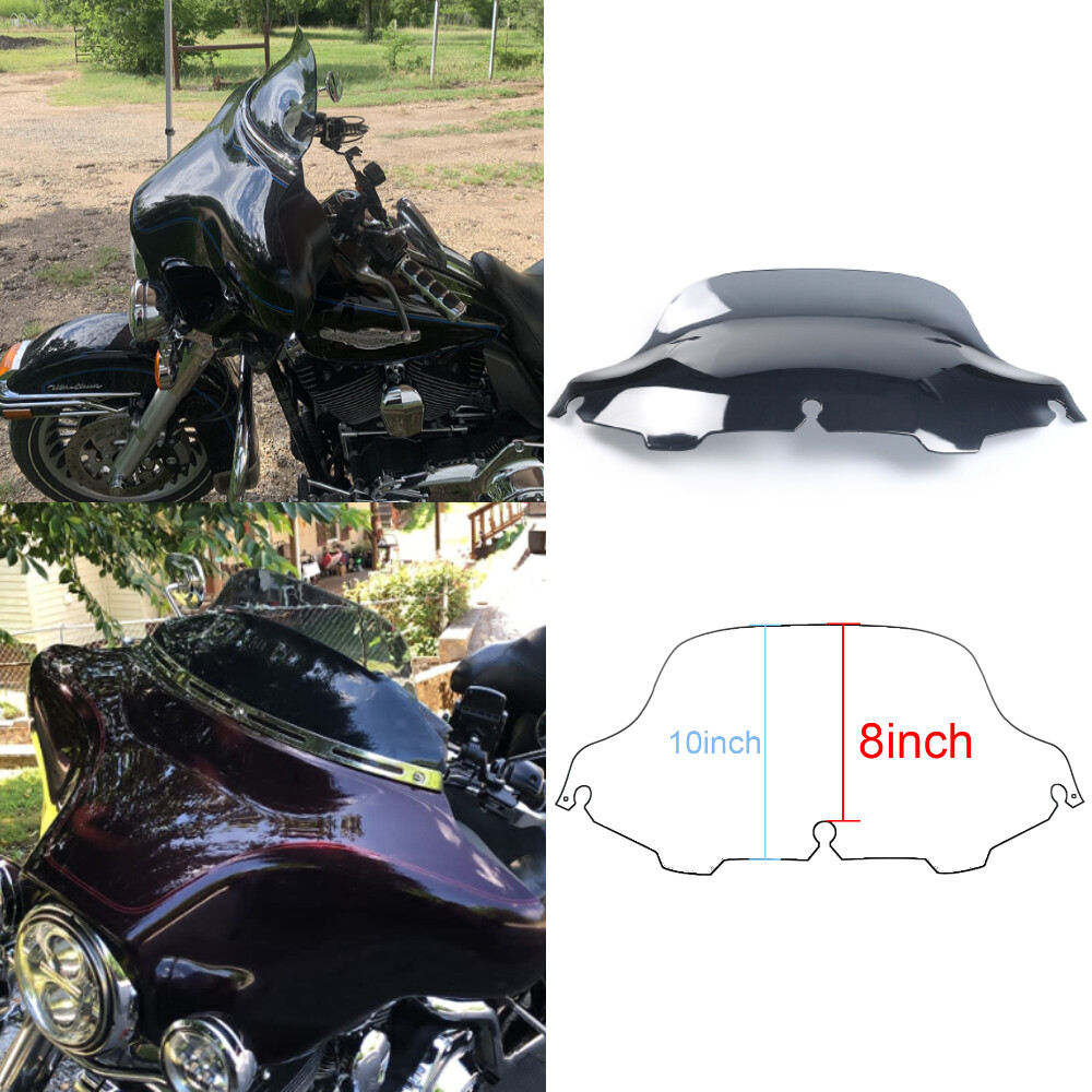 Grey 8'' Windshield Windscreen for 1996-2013 Harley Electra Street Glide FLHT