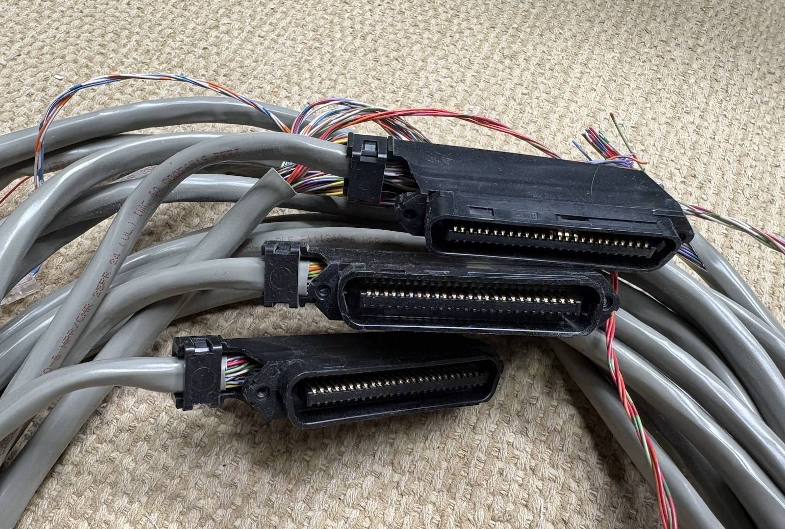 Lot of 3 DB25 control logic cables for Wheatstone console or 1A2 phone system