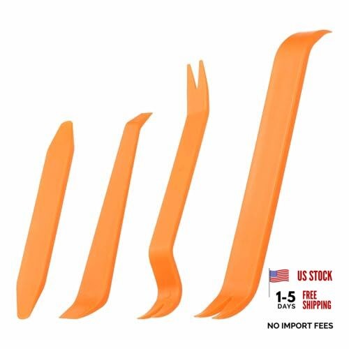 4pcs Car Trim Removal Tool Kit No Scratch Plastic Auto Clip Pry Tool Yellow