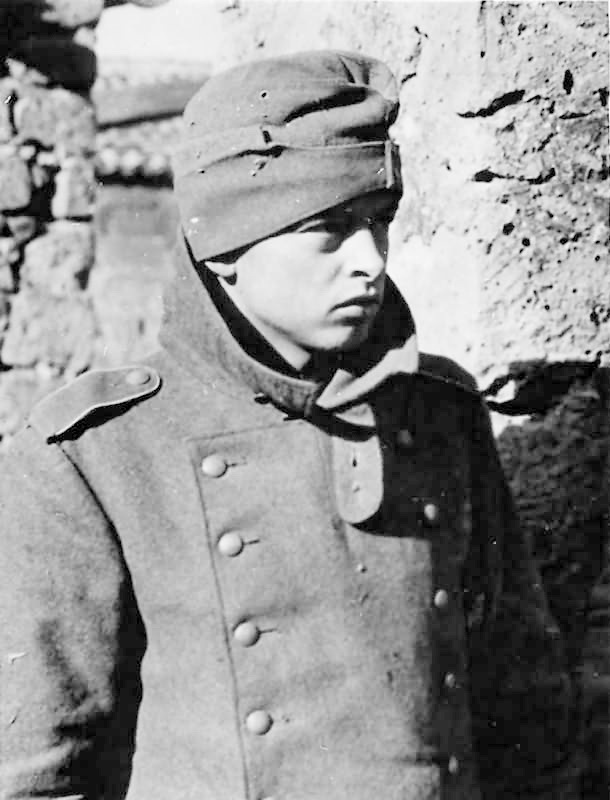 WWII B&W Photo Young German Prisoner of War Italy 1944 World War Two WW2 / 2327