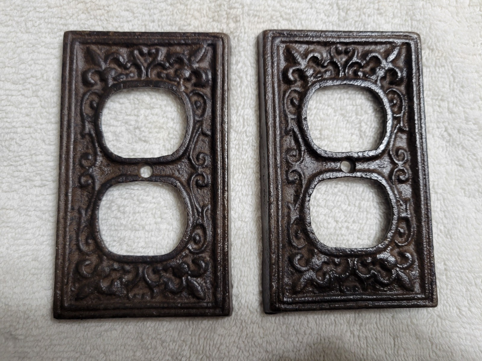 Vintage Cast Iron Outlet Cover, Set Of 2
