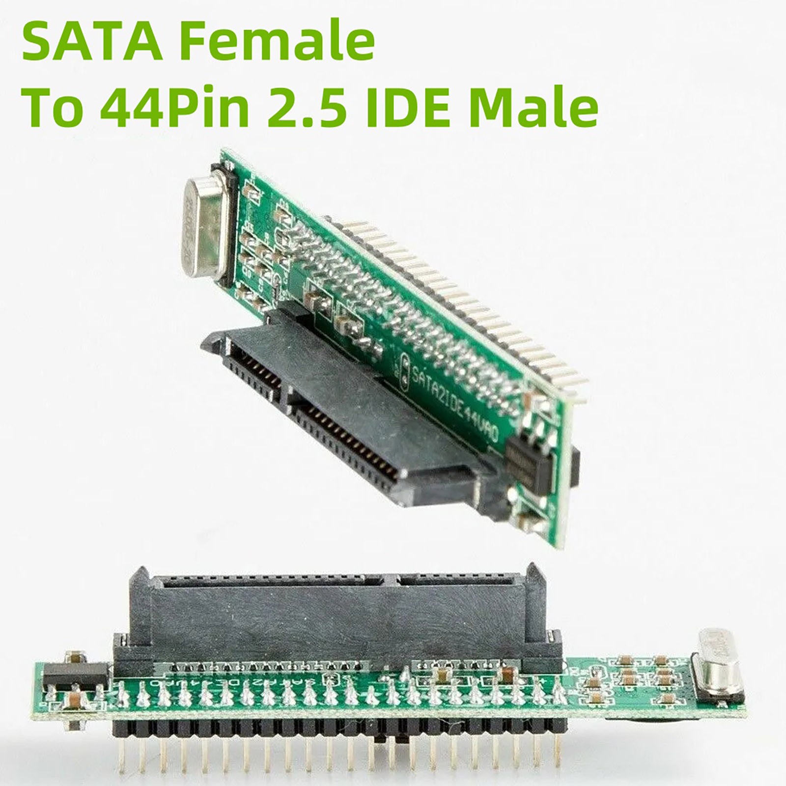 New 7+15 Pin SATA SSD HDD Female to 2.5" 44Pin IDE Male Adapter Accessories