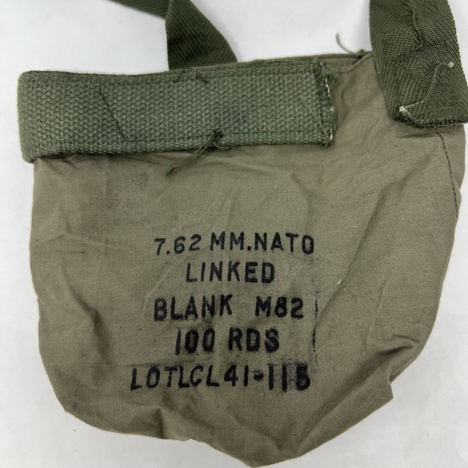 Military Shoulder Pouch Bag Green Small Army Bag 7.62 MM Nato Linked Blank M82