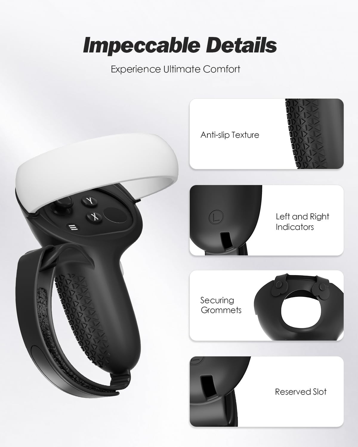 Comfort Controller Grips Cover Compatible with Meta Quest 2 Accessories - All...