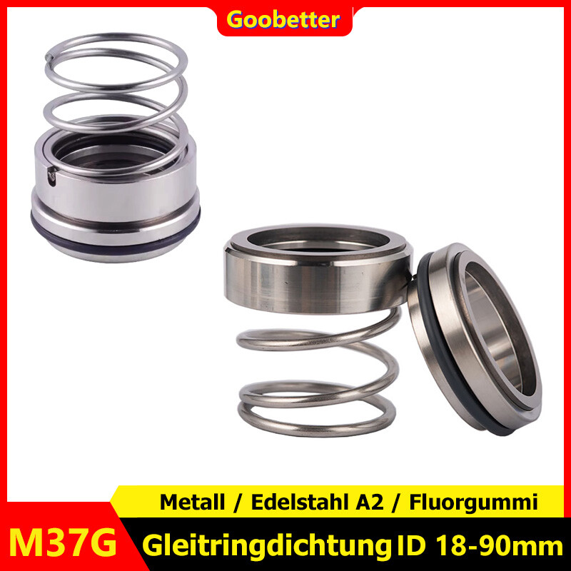 M37G Water Pump Mechanical Shaft Seal Material Metal / Alloy / FKM ID 18-90mm