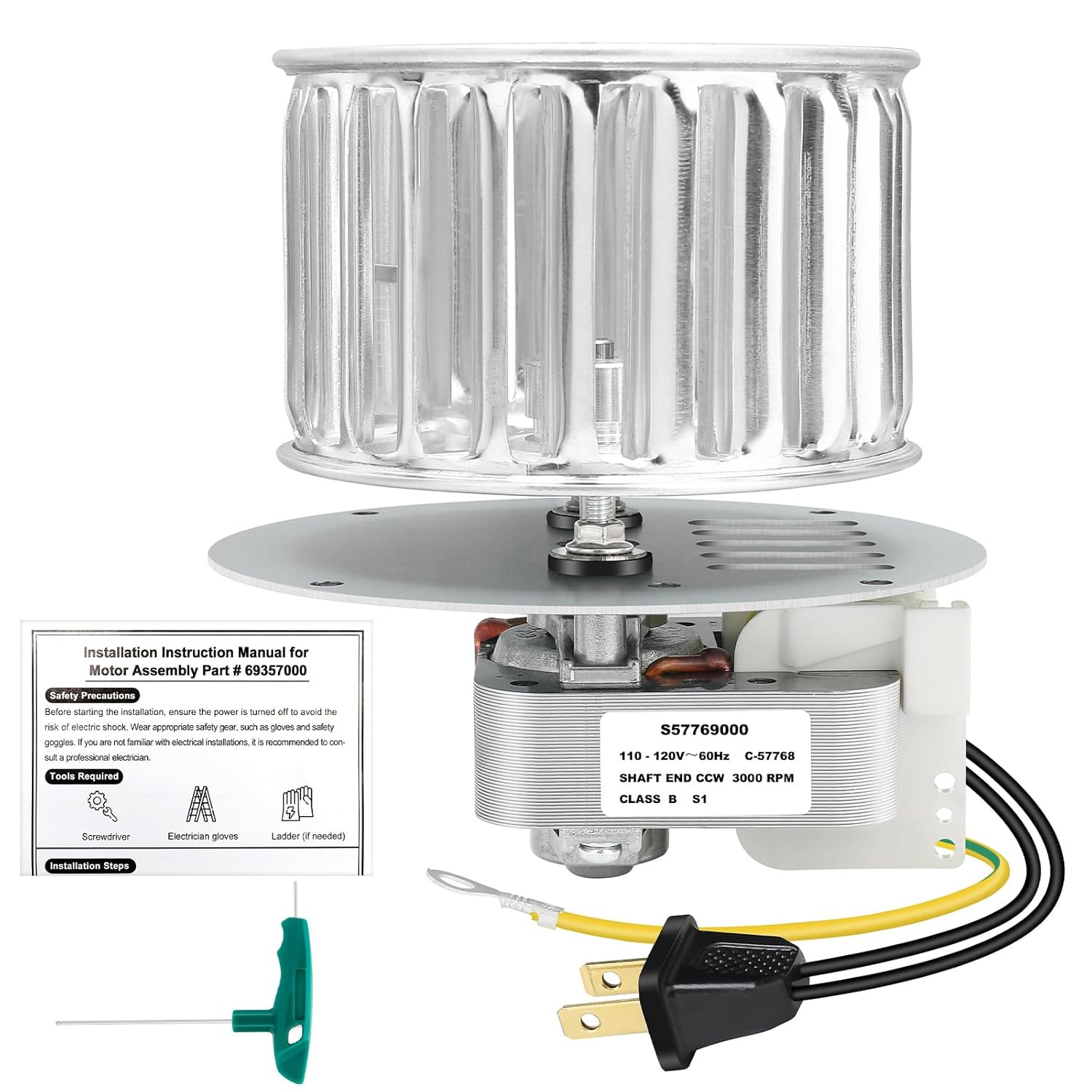 69357000, S69357000 Bathroom Fan Motor – Quiet Operation, High Airflow, Easy Ins