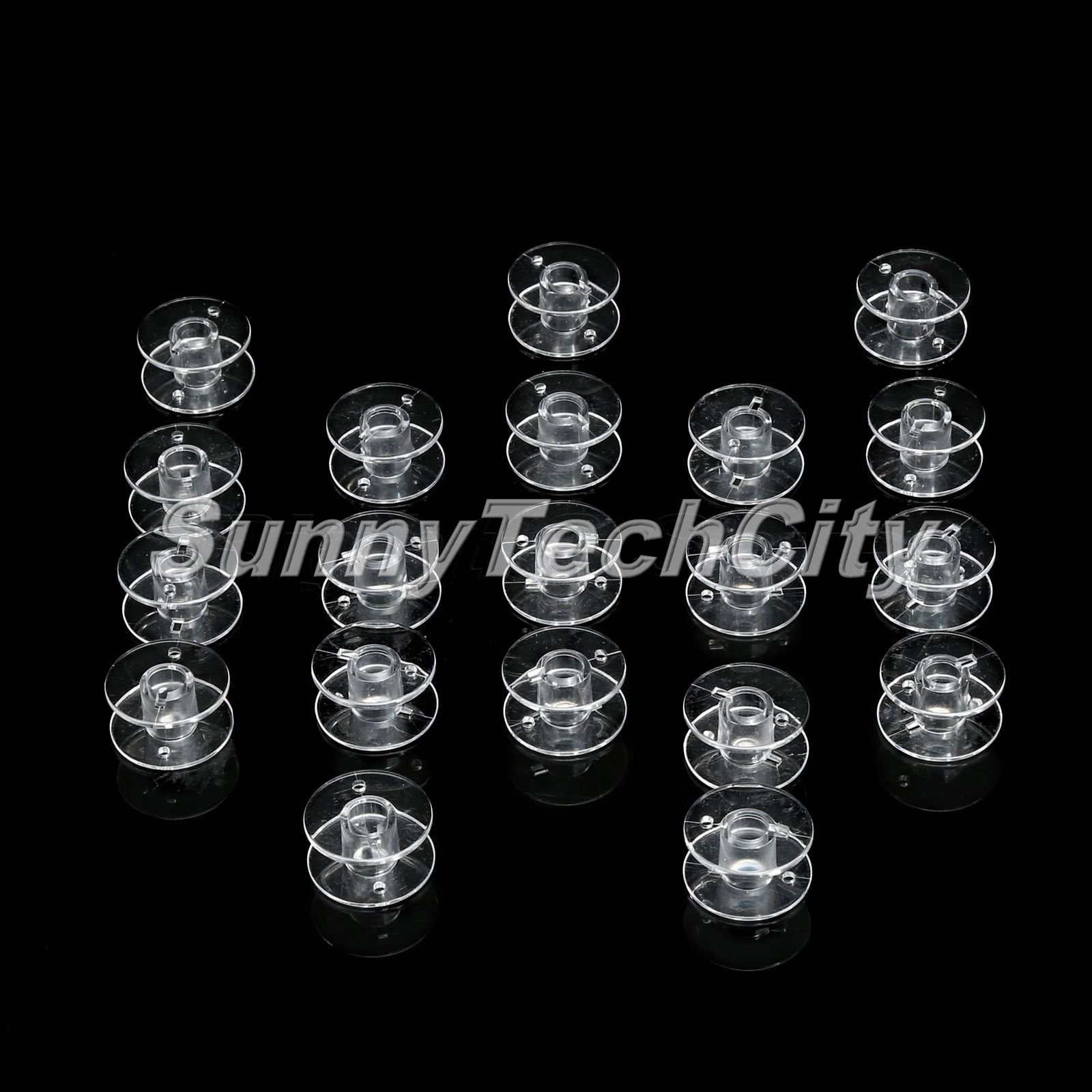 10X Clear Empty Thread Bobbin String Sewing Machine Spool for Sewing Machine