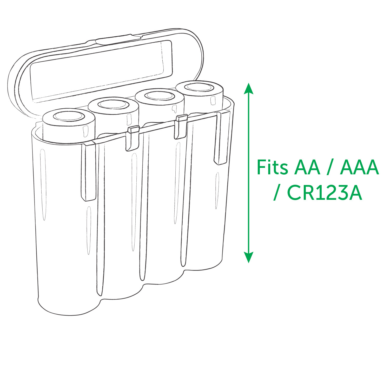 Two (2) EBC Battery AA AAA Purple Plastic Battery Storage Case Holder Box