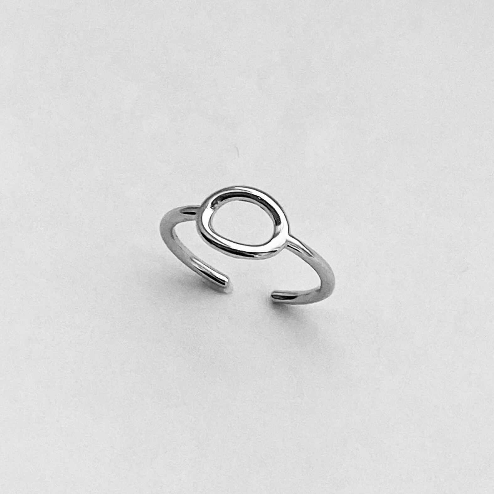 Sterling Silver Open Circle Toe Ring, Halo Ring, Silver Ring, Boho Ring