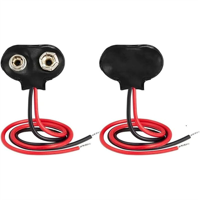 Pack of 10 9V Battery Holder Clip Connector Jack Cable Wires Lead Snap Adapter