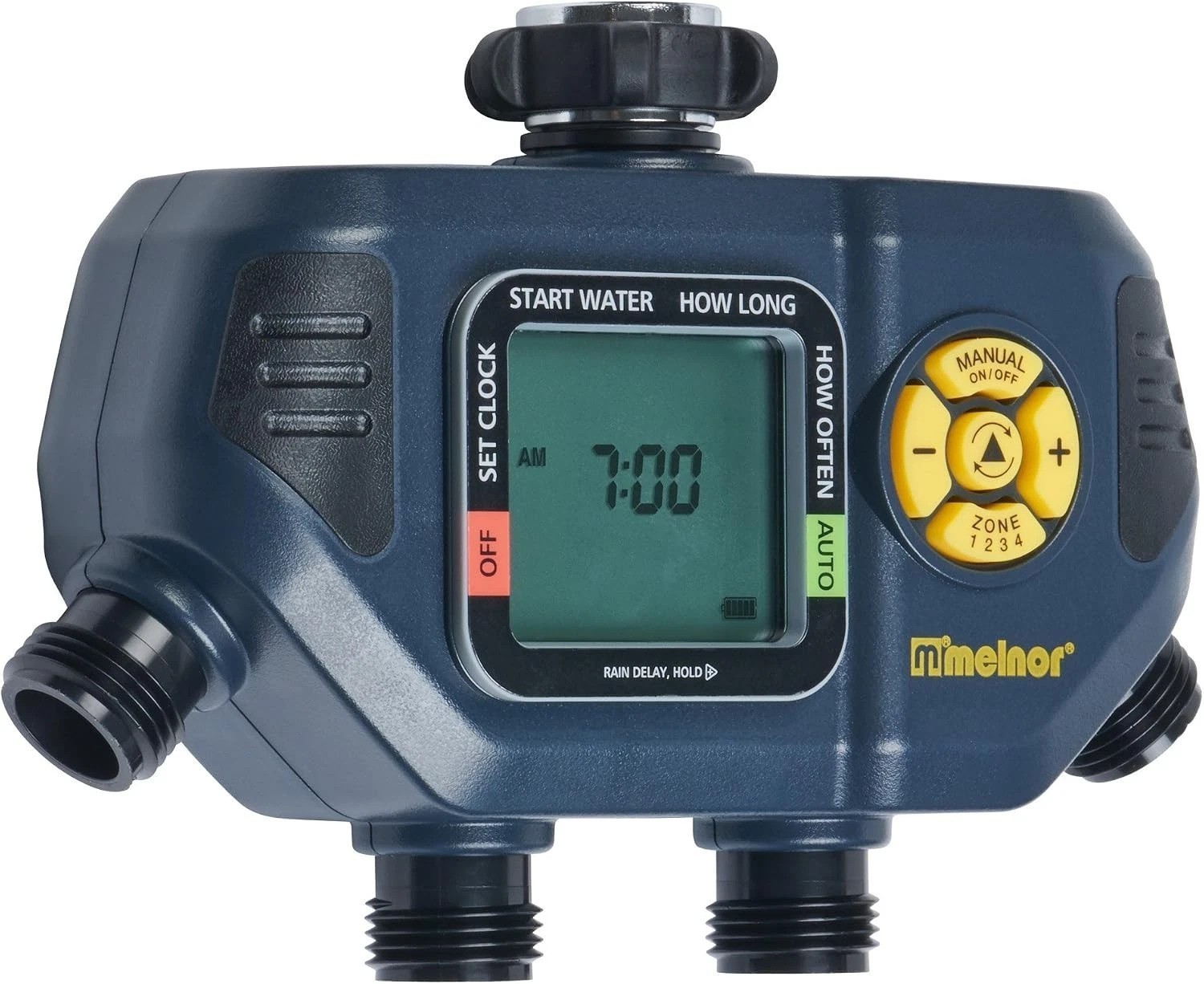 User-Friendly 4-Zone Timer in Chic Black & Yellow - 7- Included