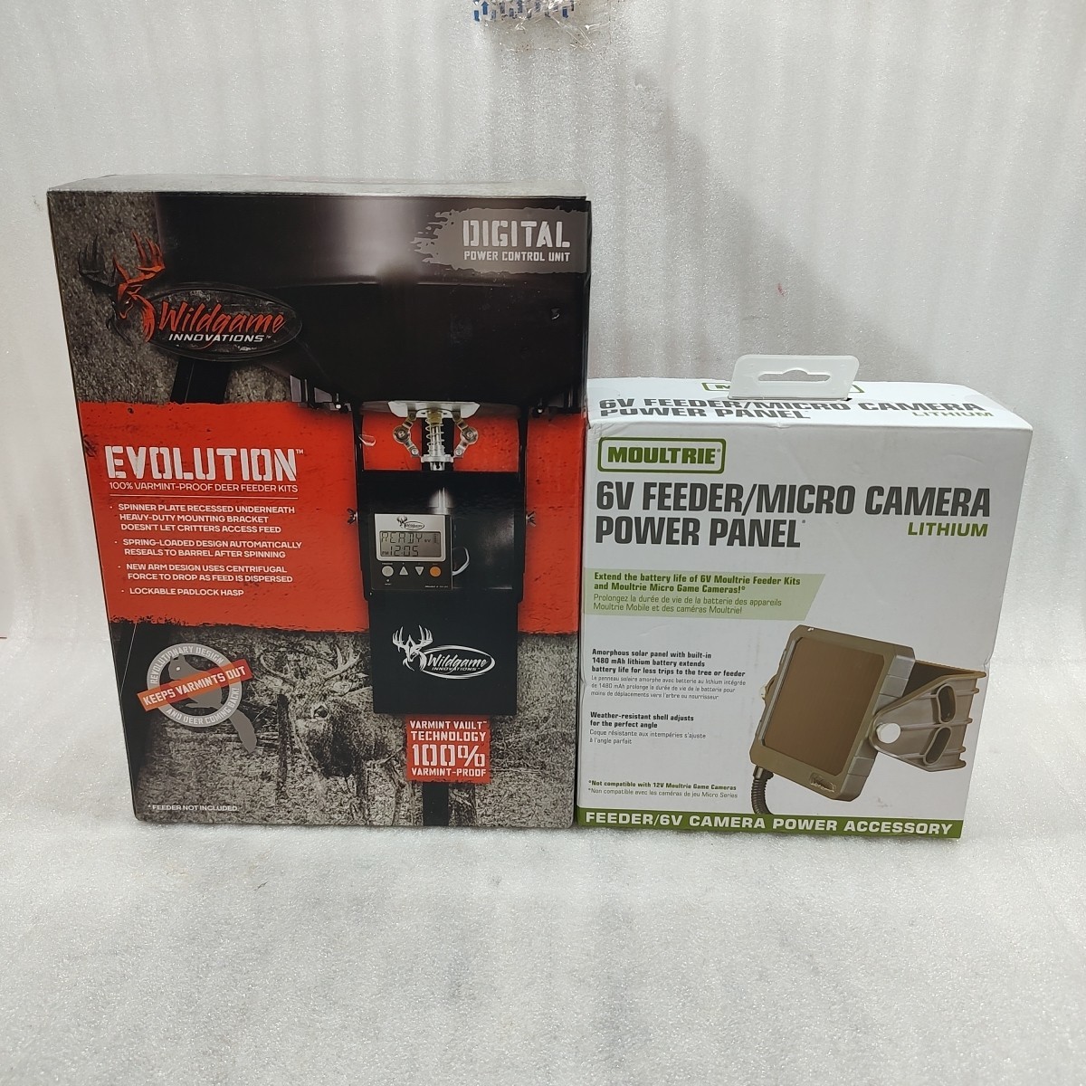 WILDGAME INNOVATIONS Evolution Feeder And Moultrie 6 Volt Solar Power Panel NEW