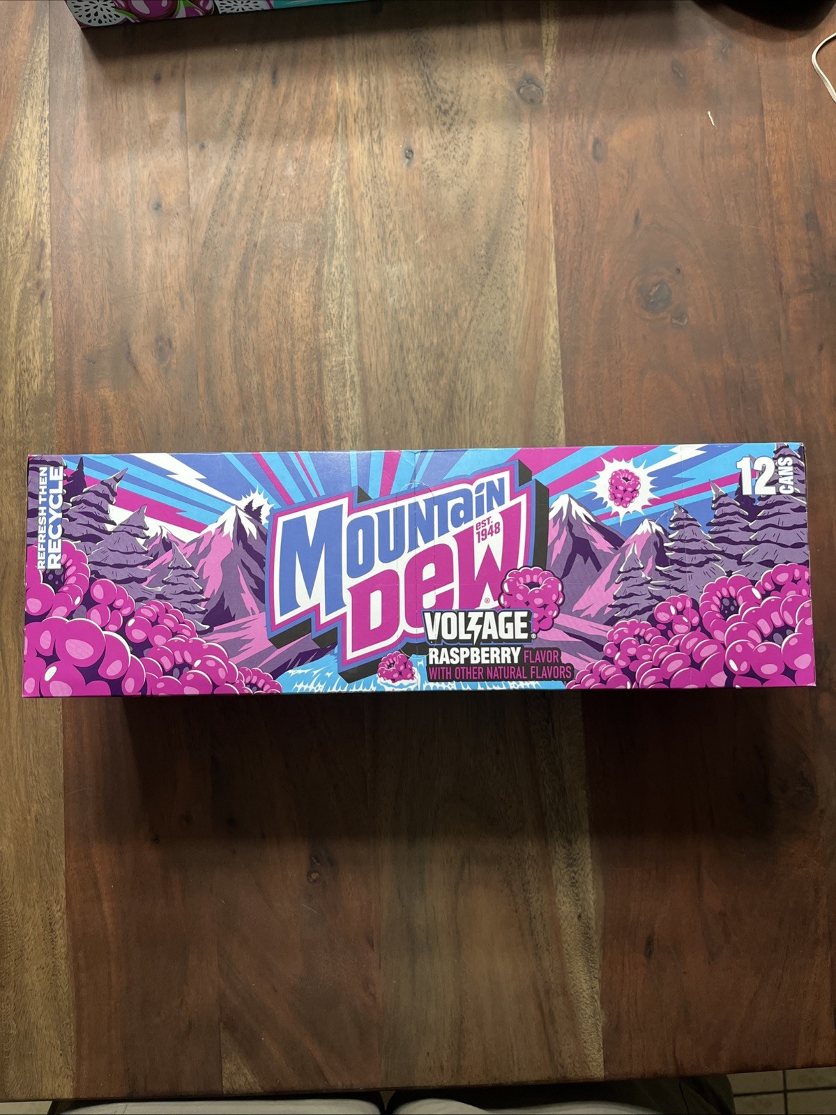 Mountain Dew Voltage Raspberry Soda (12Pack Cans)