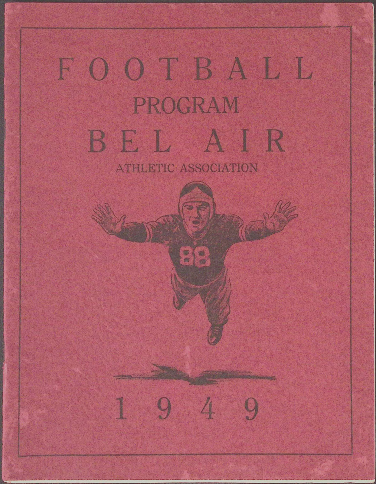 1949 Bel Air Athletic Association Football Program