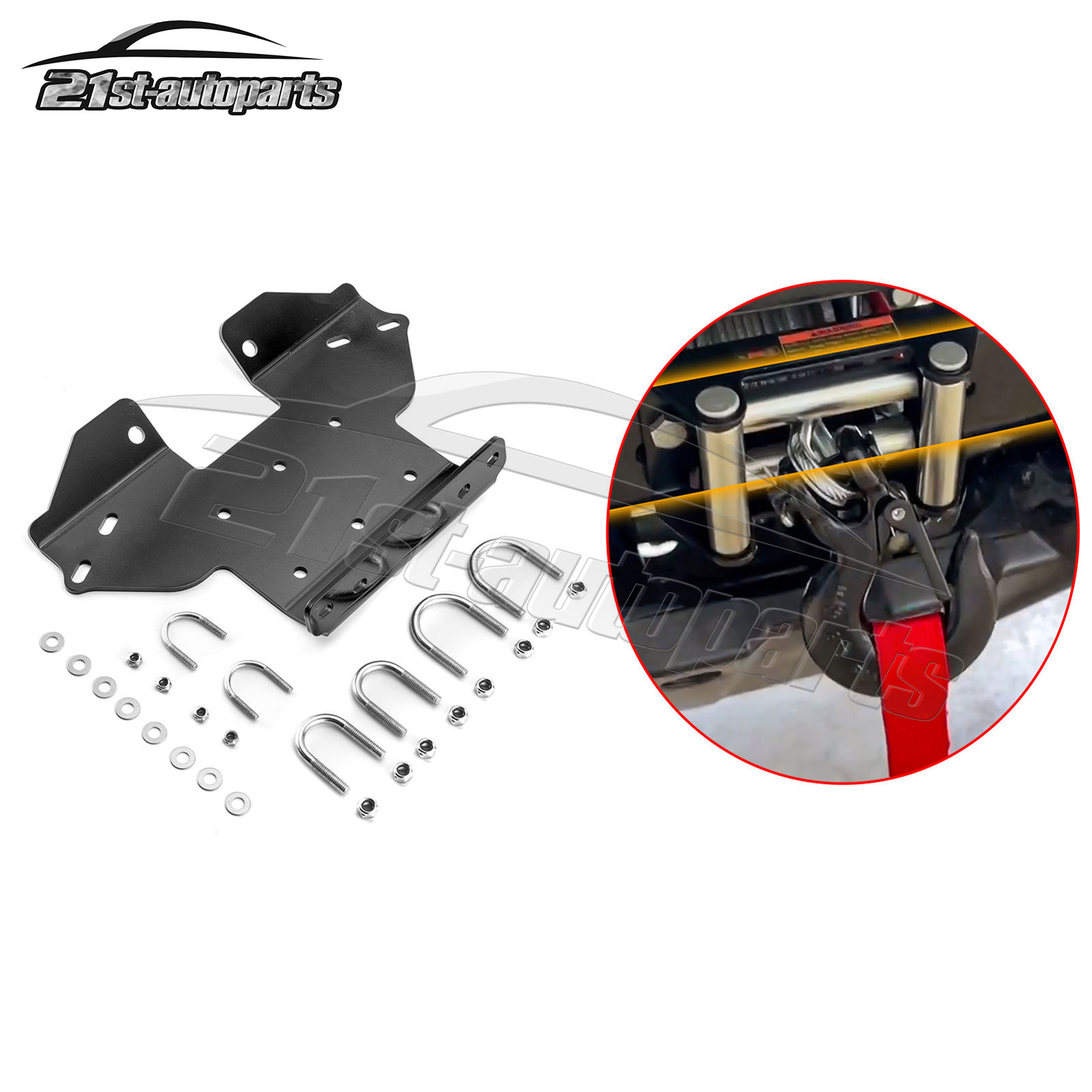 Winch Mount Plate For Kawasaki 05-14 Brute Force 650 / 05-26 Brute Force 750