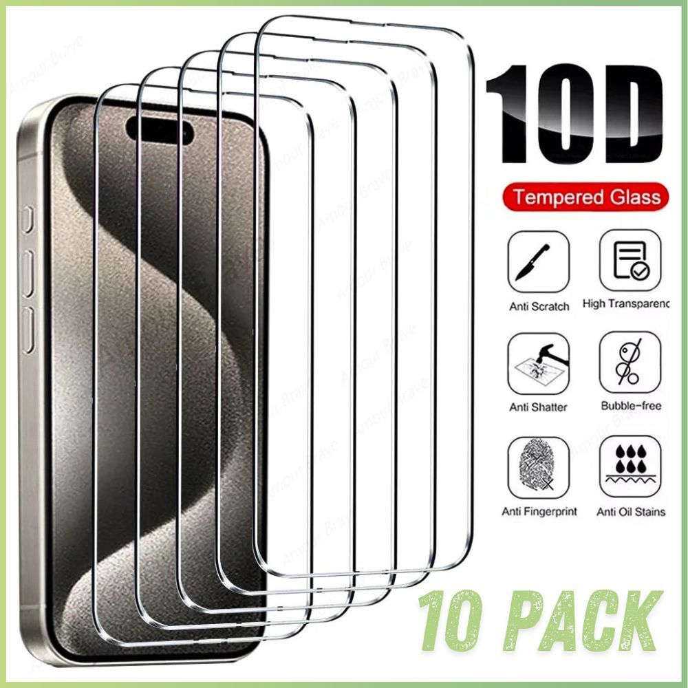 10X Tempered Glass Screen Protector For iPhone 16 15 14 13 12 11 Pro Max XS XR
