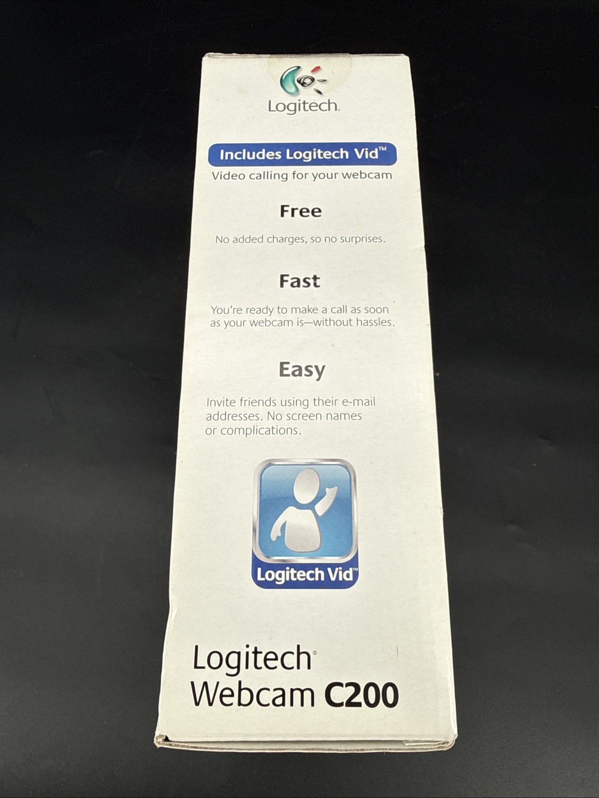 Logitech Webcam C200 USB V-U0011 Grey Black Manual Focus TESTED