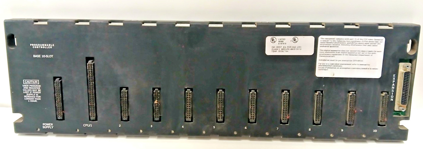 GE FANUC EXPANSION PLATE 10 SLOT IC693HS391G POWER SUPPLY HAZARDOUS LOCATIONS