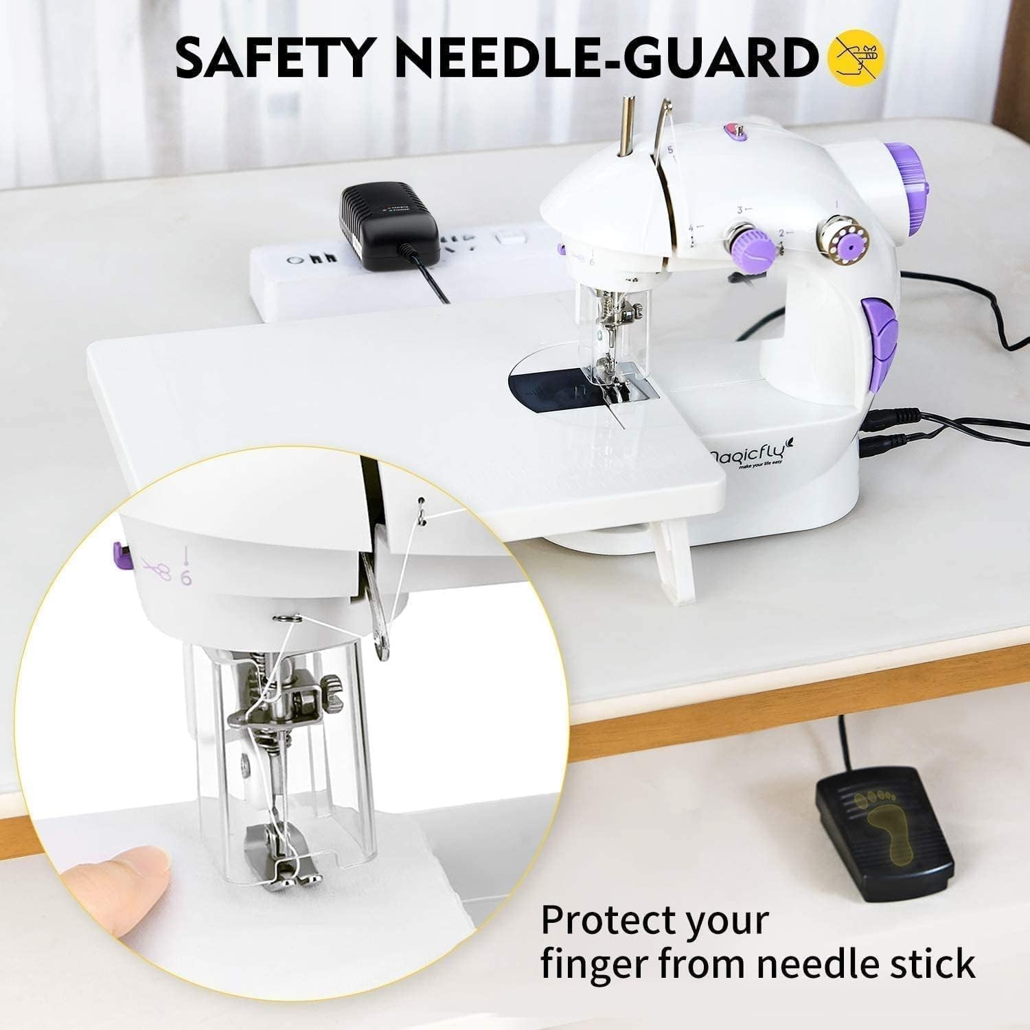 Mini Sewing Machine with Extension Table, Dual Speed Portable Sewing Machine ...
