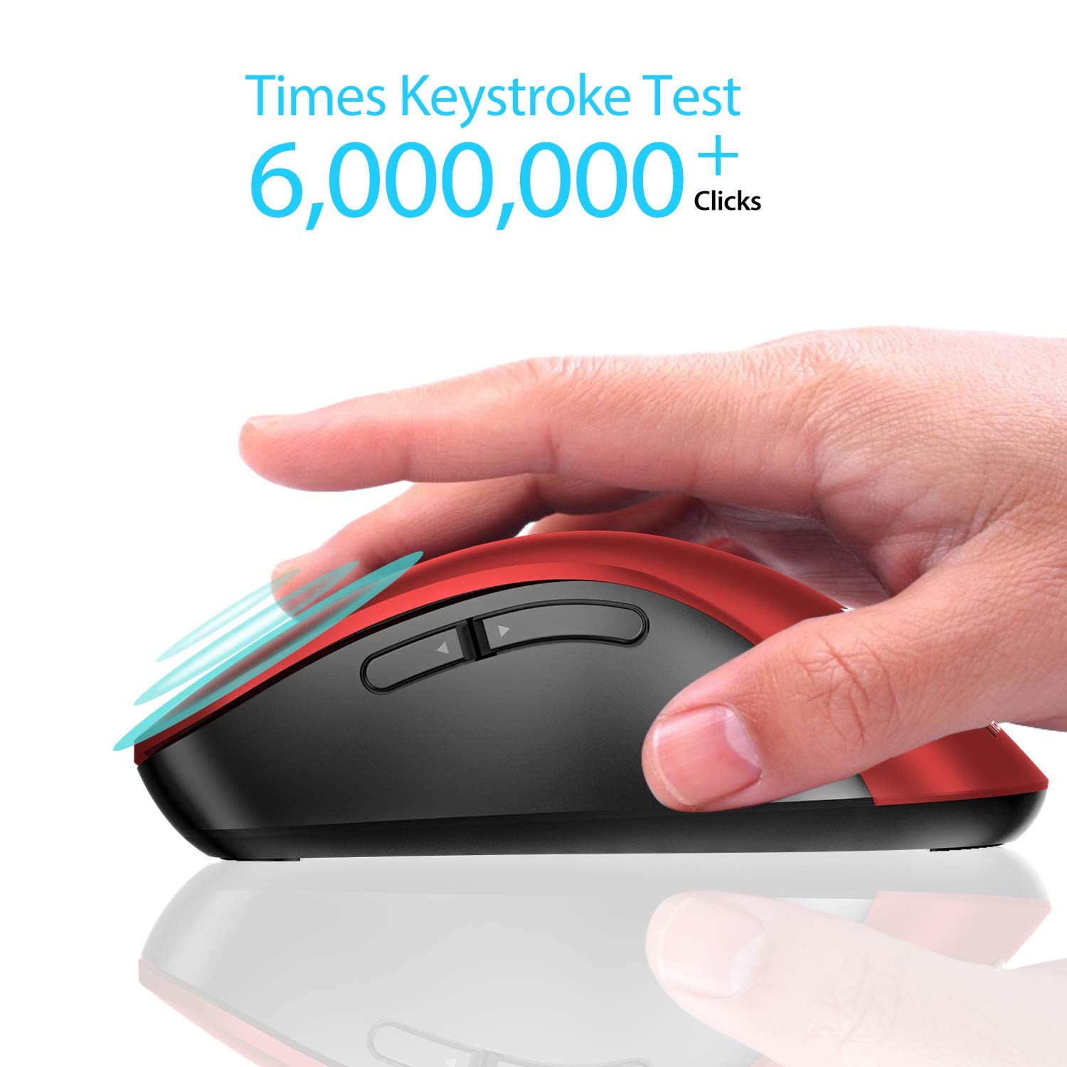 2.4G Wireless Mouse, 1400 DPI Mobile Optical Cordless Mouse with USB Receiver...