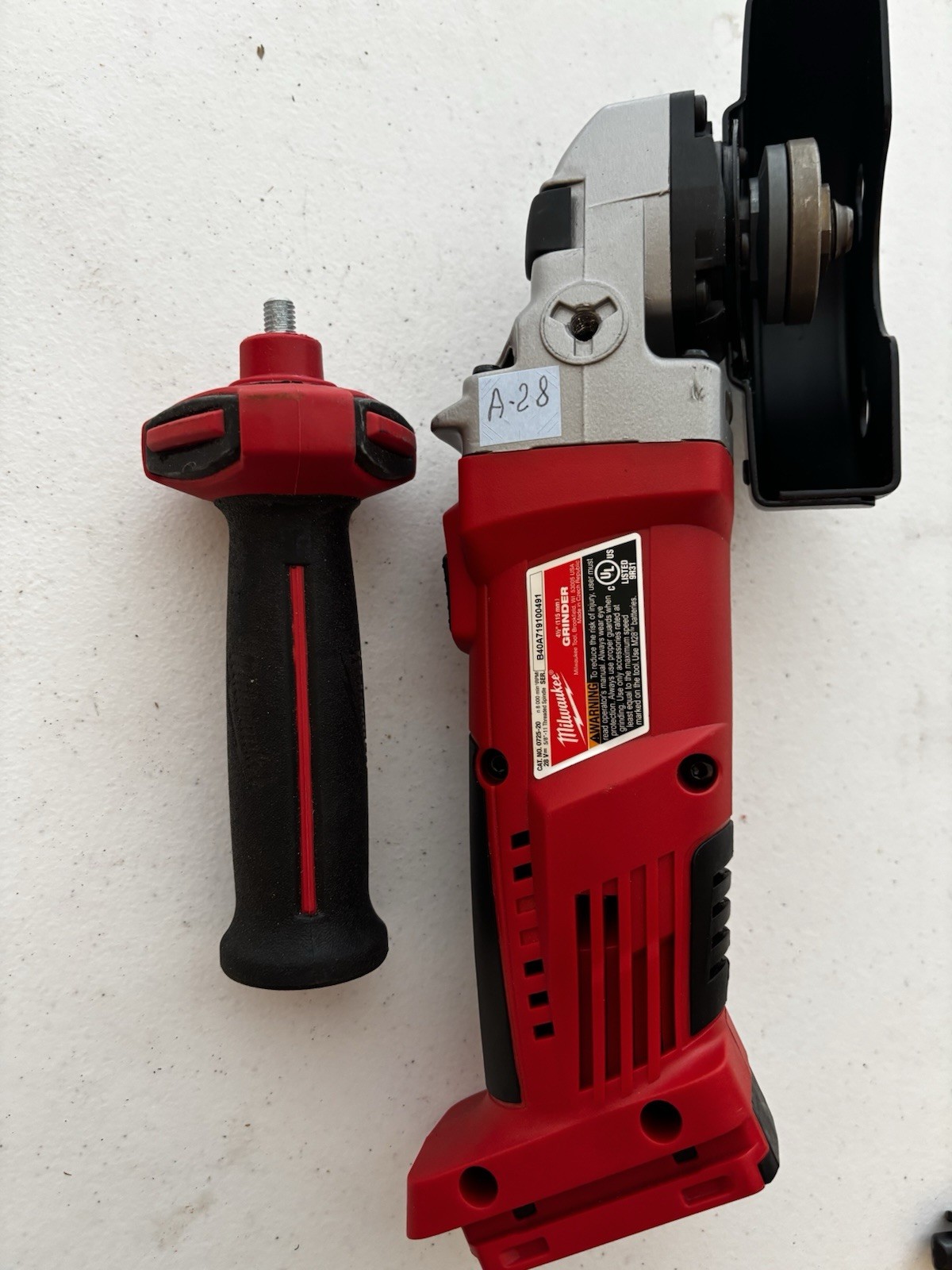 Milwaukee V28 M28 Grinder 0725-20 (A-28)
