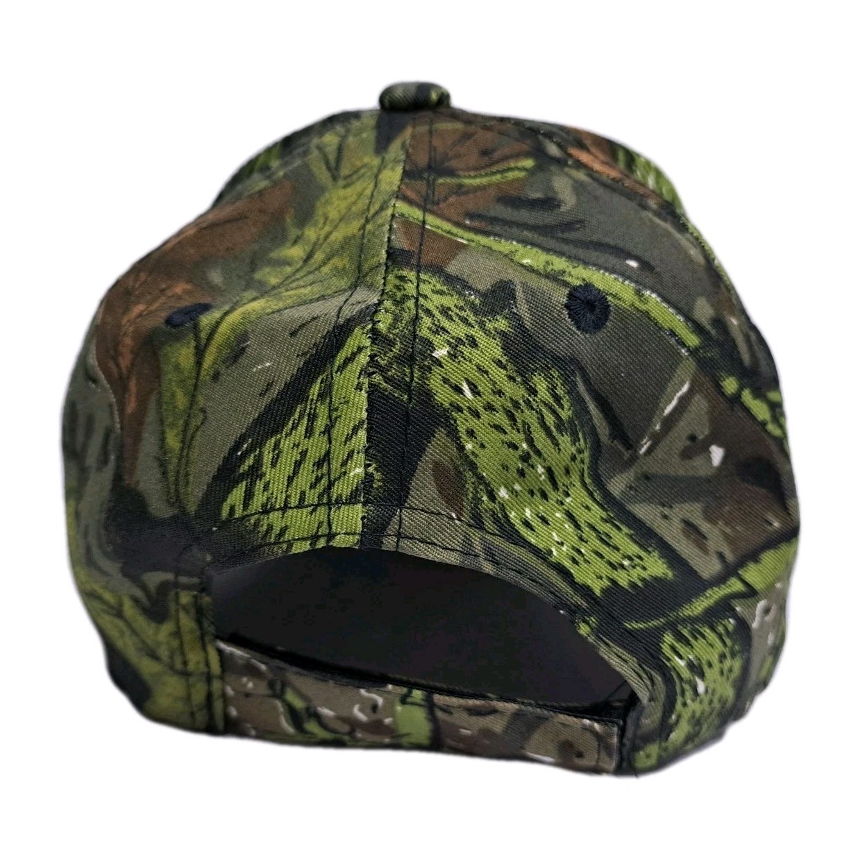 Green Camo Hat Cap Woods Tree Leaves Hunting USA Headwear Strapback Adjustable