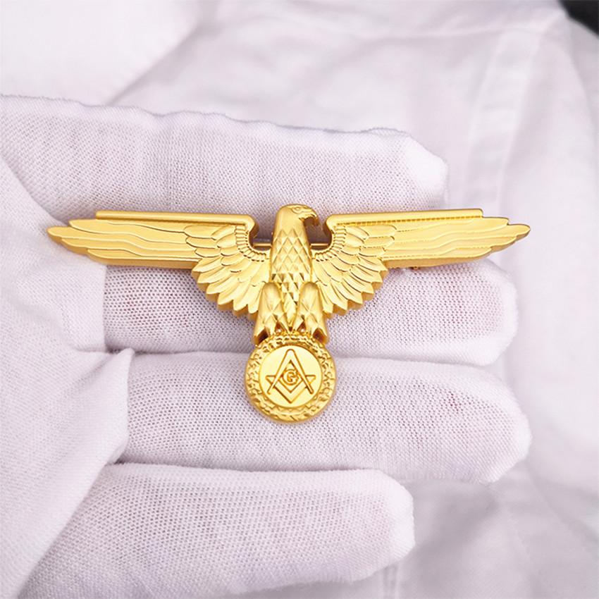 Germany Masonic Badges German Mason Uniforms Medal Golden Metal Pin Badge
