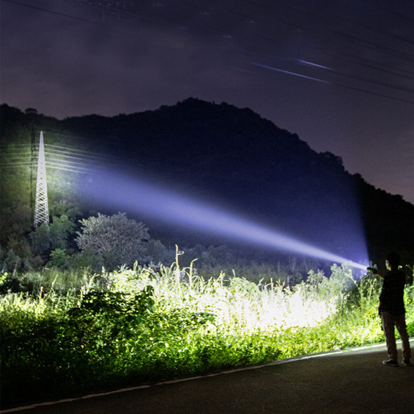 USB Rechargeable LED Flashlight Retractable Torch 3-Mode Zoomable Security Light