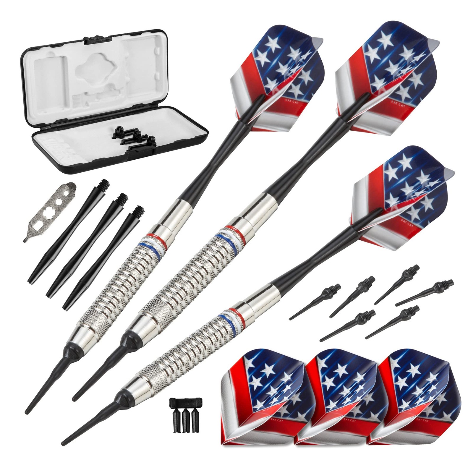 Fat Cat Support Our Troops Soft Tip Darts 20 Grams Red, White, Blue