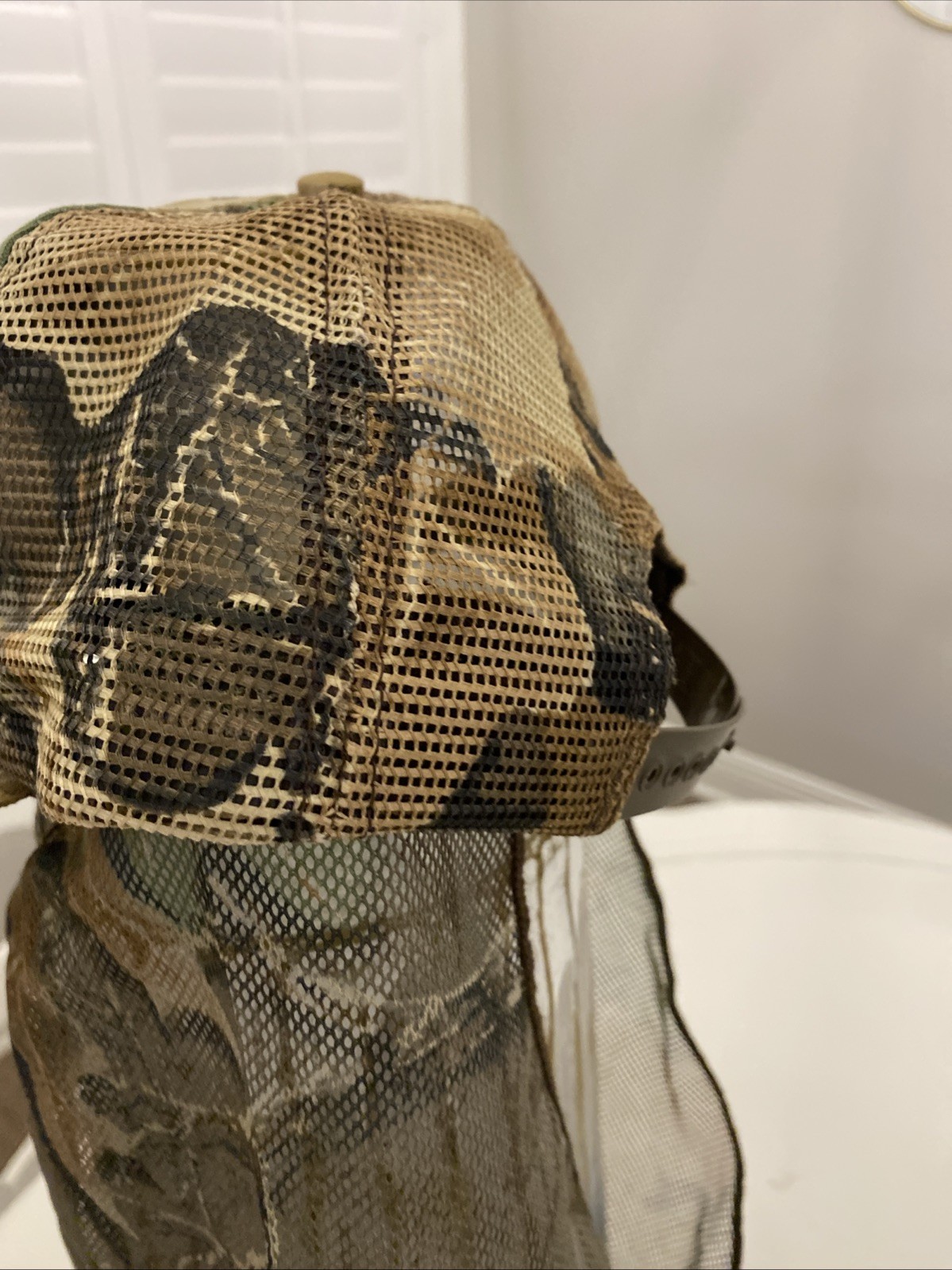 Cabela's Hat Facemask W/Drop Down Camo Netting Realtree Advantage Turkey Hunting
