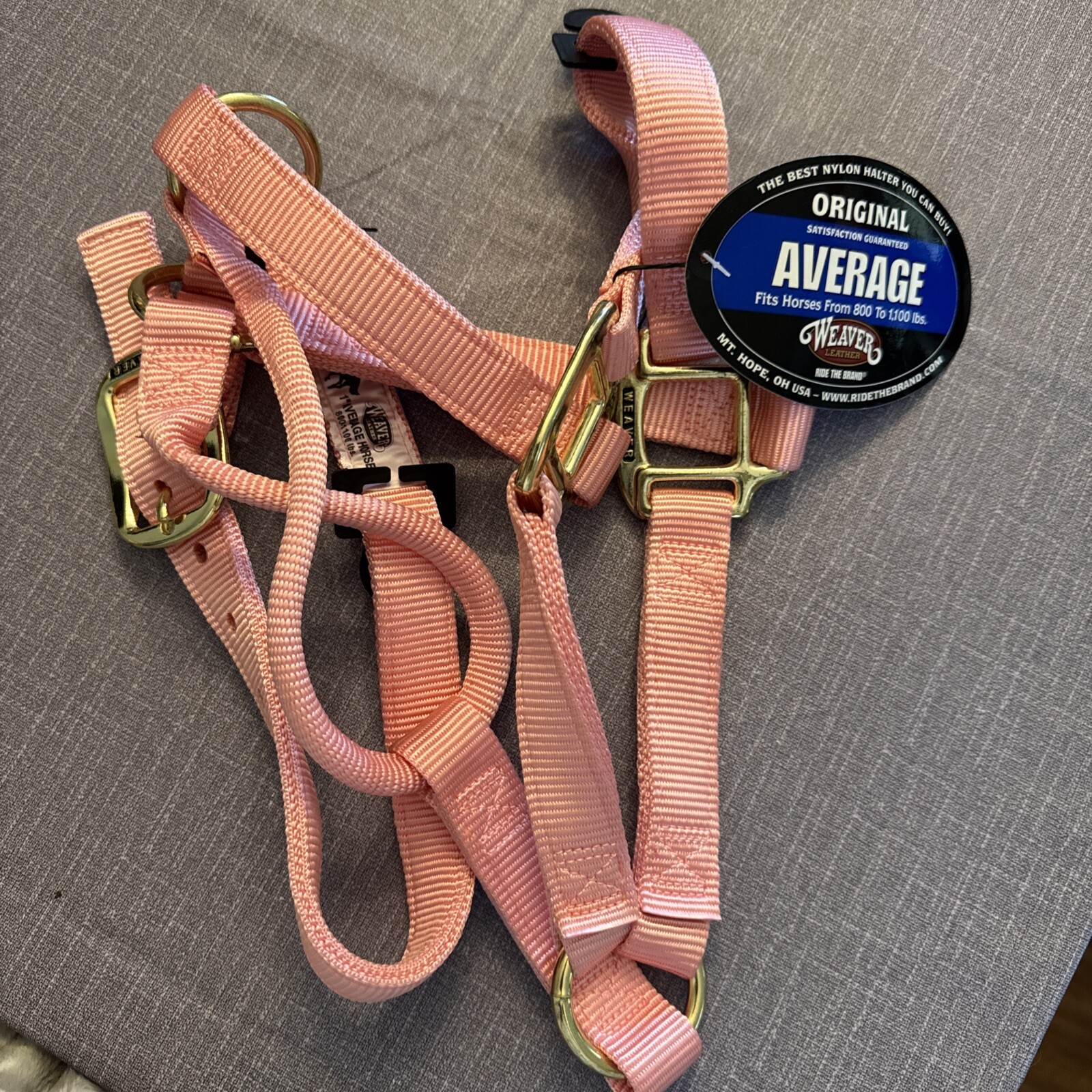 Weaver Average Original Adjustable Chin Horse Throat Snap Halter, 1" 800-1100lbs