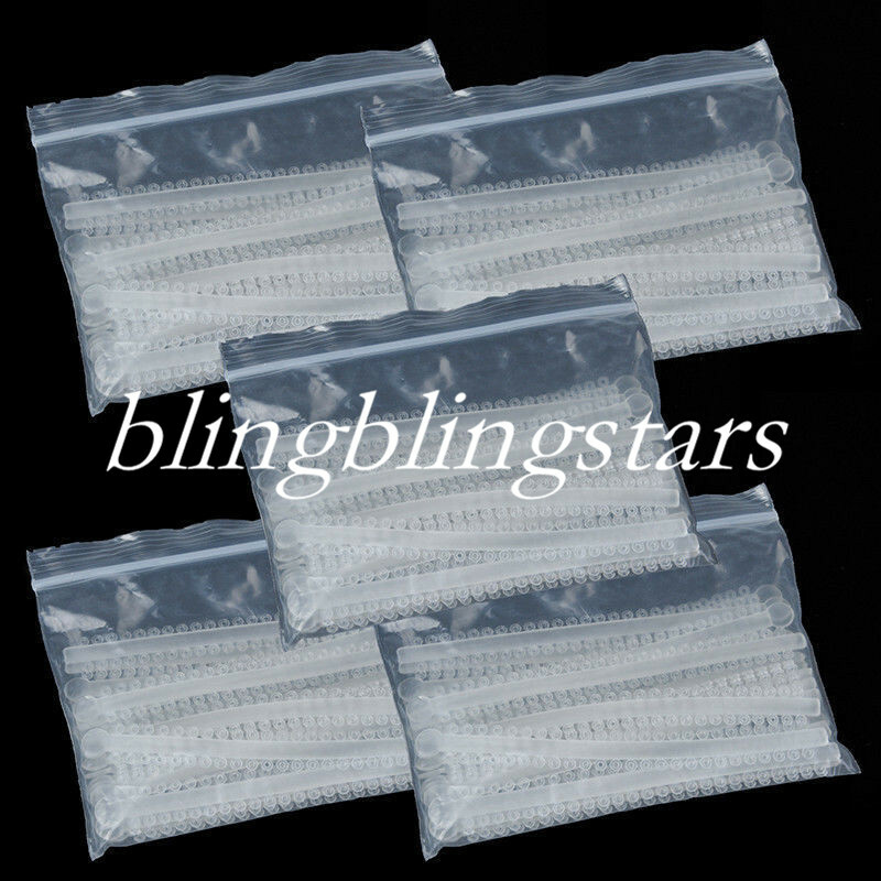 5 Packs Dental Long Orthodontic Ligature Ties Elastic Rubber Bands Braces Clear